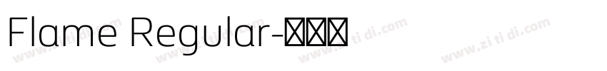 Flame Regular字体转换